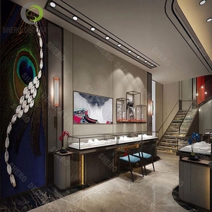 Exhibidores Modernos para Joyería en Centros Comerciales, Vitrinas Iluminadas, Mostrador Tipo Isla para Joyería de Diamantes - Product Image 3