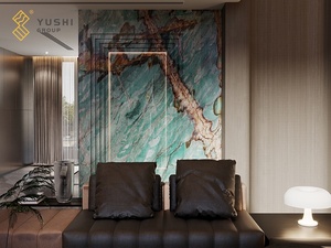 Encimera de Piedra de Lujo YUSHI, Losas de Piedra Natural, Cuarcita Verde Real para Decoración de Paredes de Fondo en Villas y Hogares - Product Image 6