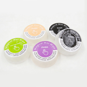 Serviettes rondes compressées personnalisées avec logo, lingettes humides séparées, lingettes jetables pour le visage, pour restaurant, hôtel, <span class=keywords><strong>voyage</strong></span> - Product Image 2