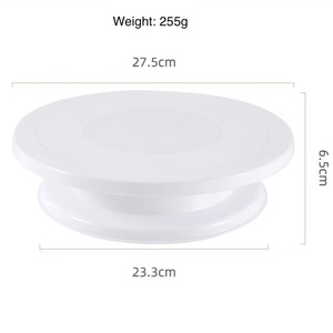 Piatto Girevole per Torte a 360 Gradi in PP Bianco, Riutilizzabile, Non Tossico, Lavabile a Mano, <span class=keywords><strong>Design</strong></span> per Uso Alimentare, per Cucina, Ristorante, Pasticceria - Product Image 6