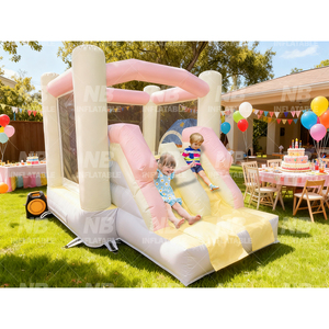 Macaron Colors Wedding Castle <b>Inflatable</b> House White for Kids Wedding Party <b>Inflatable</b> White House Commercial Luxu - Product Image 3