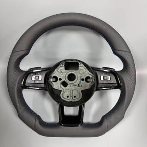 พวงมาลัยหุ้มหนังแท้สำหรับรถยนต์ Volkswagen VW Golf 6 GTI <span class=keywords><strong>MK</strong></span> 6 <span class=keywords><strong>MK</strong></span> 7 R Polo Passat Golf 7 Golf 7.<span class=keywords><strong>5</strong></span> R รถสปอร์ต - Product Image 6