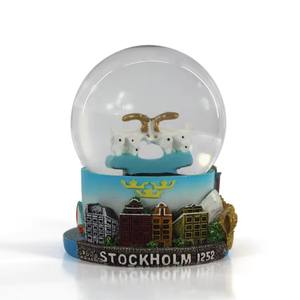 Barato al por mayor personalizado ciudad sueca atracciones resina bola <span class=keywords><strong>de</strong></span> nieve artesanías recuerdos <span class=keywords><strong>de</strong></span> viaje decoración del hogar regalos para amigos - Product Image 5