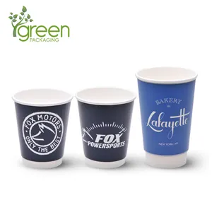 double wall paper cup manufacturer 8oz 12oz white take away pe coated party paper cup china cup cake paper