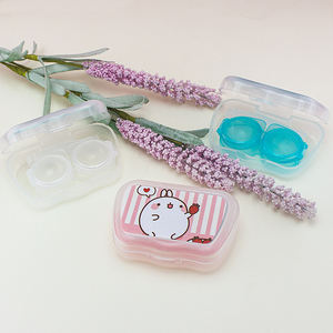 공장 도매 핀셋 흡입 스틱 플라스틱 용기 세트 휴대용 투명 콘택트 렌즈 상자 여행 렌즈 케이스 OEM 인쇄 - Product Image 3