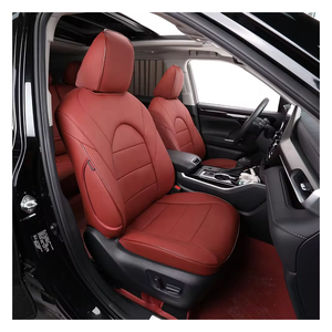 EKR Ensemble complet de haute qualité Housses de siège en cuir haut de gamme personnalisées d'origine pour <span class=keywords><strong>Toyota</strong></span> <span class=keywords><strong>Highlander</strong></span> 2009-2021 XLE, XSE, Limited - Product Image 1
