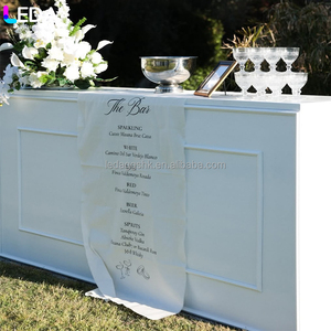 LEDA Modern Customized High quality Party Banquet Bar <b>Tables</b> White Acrylic Cocktail <b>Table</b> - Product Image 4