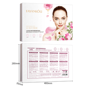 Ensemble de soins de beauté OEM ODM FAYANKOU à l'acide ferulique de rose, comprenant sérum, crème, nettoyant, lotion, crème pour les yeux, 8 produits, coffret cadeau - Product Image 6
