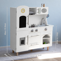 Ensemble de cuisine éducatif en bois MDF avec accessoires - Jouet de jeu de rôle préscolaire de luxe pour enfants