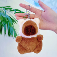 Porte-clés personnalisé en peluche polyester Capybara, poupée en peluche, pour machine à attraper les objets