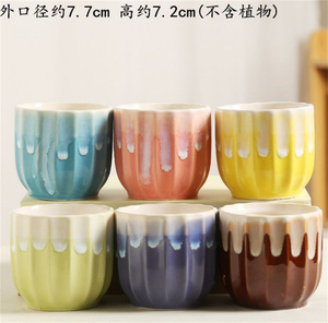 Liquidation de vente directe des fabricants succulentes prix spécial personnalité créative <span class=keywords><strong>pot</strong></span> de pouce simple <span class=keywords><strong>pot</strong></span> en céramique d'argile fraîche - Product Image 2