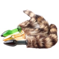 Long plug anal en verre en forme de queue de renard, petit dilatateur anal, jouets sexuels BDSM pour jeux de rôle, masturbateurs pour adultes, jouets sexuels unisexes