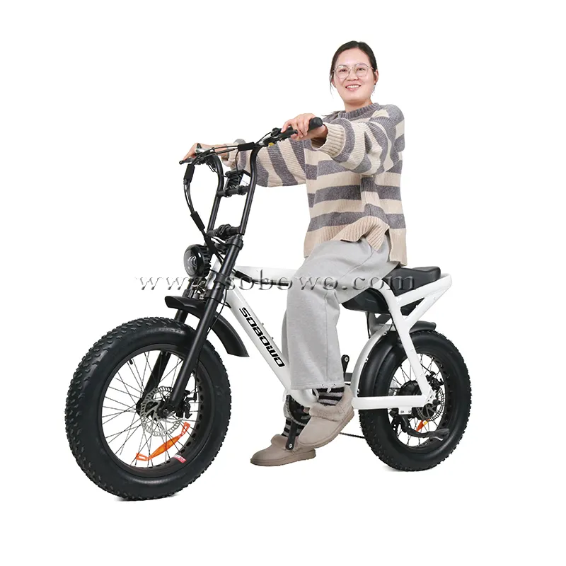 48V 500W de alta potência elétrica do vintage 20 polegadas Pneu Gordura bicicleta elétrica moto chopper Cafe Racer