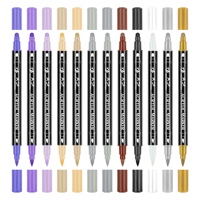 Marqueur acrylique pour adultes, stylo à double embout, pointe fine pour la calligraphie, la peinture et le dessin
