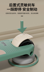 Trottinette pliable en plastique Istaride à hauteur réglable pour enfants et tout-petits de 2 à 7 ans (2-4 ans et 5-7 ans) - Product Image 4