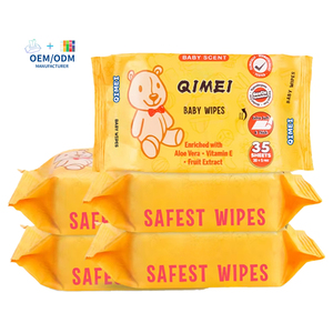 Lingettes pour bébé non parfumées OEM/ODM avec pack de voyage sans parfum à l'aloe vera 35 Ct 99% Lingettes à base d'eau Toallitas Humedas Para Bebes - Product Image 2