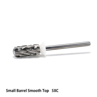 Safe 5XC Petit Baril Lisse Top Carbure Forets À Ongles Rond Non Enduit Gel À Ongles Acrylique Carbure Rotatif Fraises