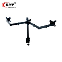 Bras de moniteur triple LCD de bureau réglables en hauteur DMP, taille 13"-24", fabriqués dans le Zhejiang, moule privé
