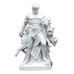 Estatua de Hombre Desnudo de Mármol para Jardín <span class=keywords><strong>Medieval</strong></span> con Animal, Venta al por Mayor - Product Image 1