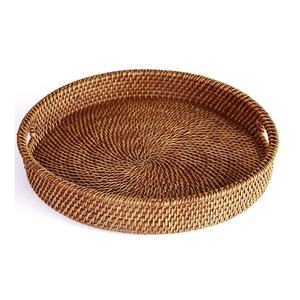 Vajilla Redonda Plegable de Ratán Vietnamita Hecha a Mano y Ecológica, y Cesta de Almacenamiento Multifuncional Personalizable para el Hogar y Uso Alimentario - Product Image 2