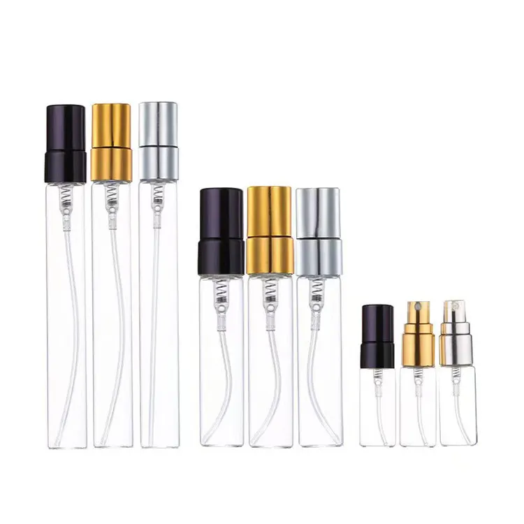 1ml 2ml 5ml 10ml Empty Mini Atomizer Tester Sample refillable Perfume Atomizer Glass Spray Pump Bottle