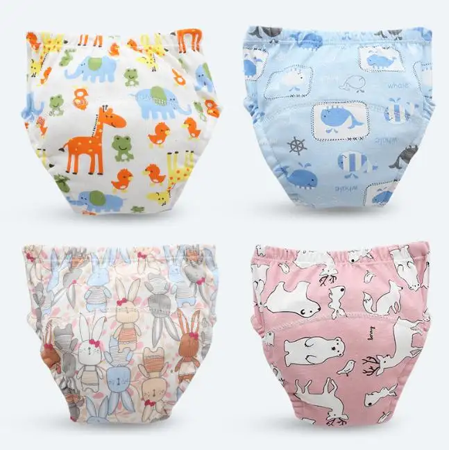 Wholesale Cute Cartoon Reusable Washable Cloth Diapers Nappies for Babies