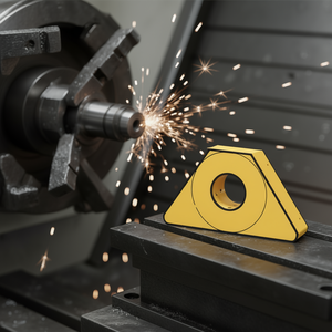 Plaquette de tournage Fervi 55 degrés avec trou pour l'usinage des métaux - Product Image 3