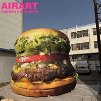 Hamburger gonflable publicitaire, forme personnalisée, décoration, ballon de hamburger gonflable