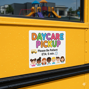 Autocollants magnétiques personnalisés pour voiture, impression couleur intégrale, résistants aux UV, autocollants pour voiture, découpés à la forme, aimants pour la garderie, panneau de ramassage - Product Image 1