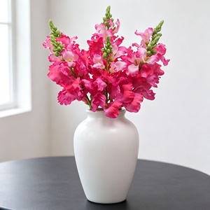 ช่อดอกไม้ประดิษฐ์จากผ้าไหม Snapdragon Wheat Stalks Dragon's Head Flowers - ของตกแต่งงานแต่งงานสุดหรูหราพร้อมดอกสีม่วง - Product Image 1