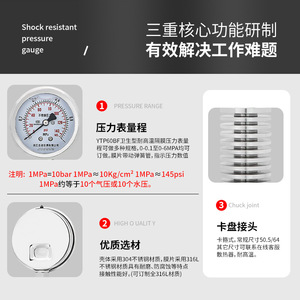 Suministro de Diafragma Sanitario YTP60BF para Radiador, de Liberación Rápida, Resistente a Altas Temperaturas, para Uso Farmacéutico y Alimentario - Product Image 5
