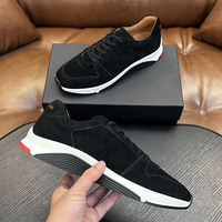 Baskets basses en daim pour hommes, lacets confortables, chaussures de marche décontractées de haute qualité, chaussures de luxe antidérapantes, baskets tendance pour tous les jours