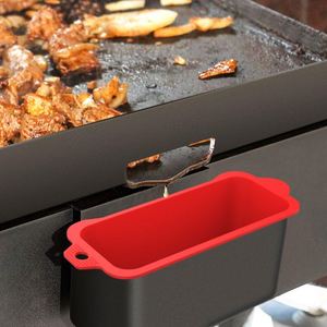 HeatResistant Reusable High Quality Square Silicone Oil Catcher Tray Grease Cup Liner - Product Image 1