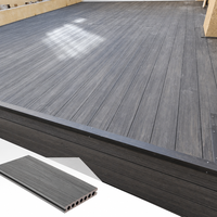 Planches de terrasse en WPC de style européen, dalles de terrasse composites à emboîtement, antidérapantes, durables, finition grain de bois pour usage extérieur