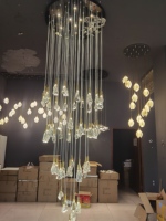 VEKO – lustre de luxe en cristal, lampes suspendues, lampe de maison, escalier, haut plafond