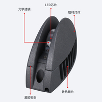 Lampe murale décorative LED extérieure étanche IP65 en aluminium pour hôtel, montage sur fenêtre
