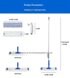 Mopa con Rociador de Uso en Seco y Húmedo, Mopa Plana Giratoria de 360° con Rociador, Mango de Aluminio, Limpieza de Pisos, Mopa de Microfibra - Product Image 2