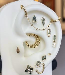 เครื่องประดับสั่งทำพิเศษ ต่างหูทองแท้ 9k 10k 14k 18k PT ทองคำขาว ทองคำเหลือง ทองคำชมพู เพชรแล็บ/พลอย ผลิตจากโรงงาน - Product Image 4