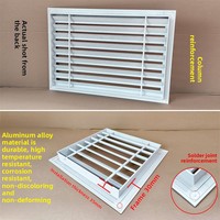 Grille d'aération rectangulaire à persiennes, couvercle d'évacuation étanche à la pluie, dissipation de la chaleur, sortie d'air murale extérieure pour salle de bain
