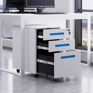 Gabinete de Almacenamiento Bajo con Ruedas y Cerradura, de Acero, con Cajones, Diseño Moderno y Minimalista, Hecho en China, para Archivo de Documentos de Oficina - Product Image 3