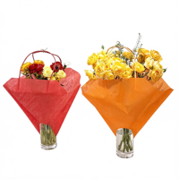 Sacs d'emballage en forme de cône pliables et portables en non-tissé pour bouquets de fleurs DIY, vente en gros, pour fleuristes