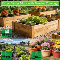 Kit complet d'irrigation goutte à goutte pour jardin, système d'irrigation micro 100FT, tubes de 1/4 ", connecteurs de tuyaux de 1/2 ", économie d'eau, installation facile