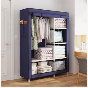 軽量DIYファブリッククローゼットポータブルと取り外し可能な金属製ワードローブ用リビングルームとホテル布収納オーガナイザー - Product Image 1