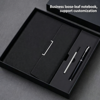 Maßgeschneidertes ODM Business Edelstahl Loseblatt-Notizbuch Geschenkbox-Set Hochwertiges Konferenz-Logo Firmen-Jahresgeschenk-Set