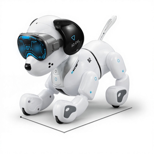 MILI Plastic Intelligent Remote Control Dog Programmable Robot Pet Rechargeable Wagging-Tail Remote Control Dog Toy