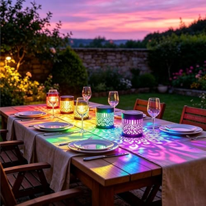 <b>Solar</b> Wall Table Decorative Light Outdoor <b>Lantern</b> Metal <b>Solar</b> Power Hollow <b>Garden</b> Wall Mount Lamp Decorations for Yard - Product Image 3
