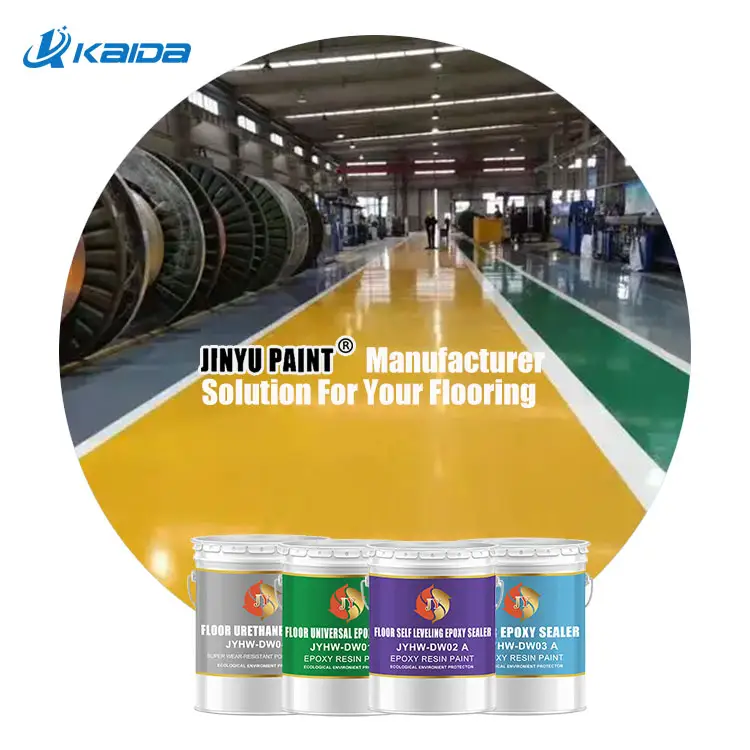 Cat Epoxy Lantai Padat Anti Slip 100% Mandiri, Cat Lapisan Atas Primer Lantai untuk Rumah Sakit, Lantai Kantor, Parkir Mobil