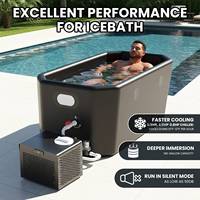 Ensemble de bain de glace haute performance, baignoire gonflable ultra-résistante pour bain froid, fonctionnement à un clic, bain de glace avec refroidisseur, filtre et ozone