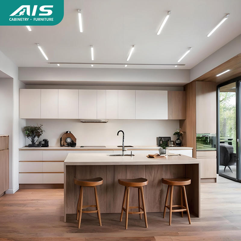 AIS 2025 White China Lacquer Kitchen Cabinets Modern Kitchen Furniture ...