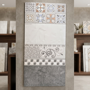 Azulejos de pared de cerámica brillante de diseño moderno de 300x600mm, patrón a cuadros de café de 12x24 para cocina y baño, suelos de porcelana de 30x60cm - Product Image 3